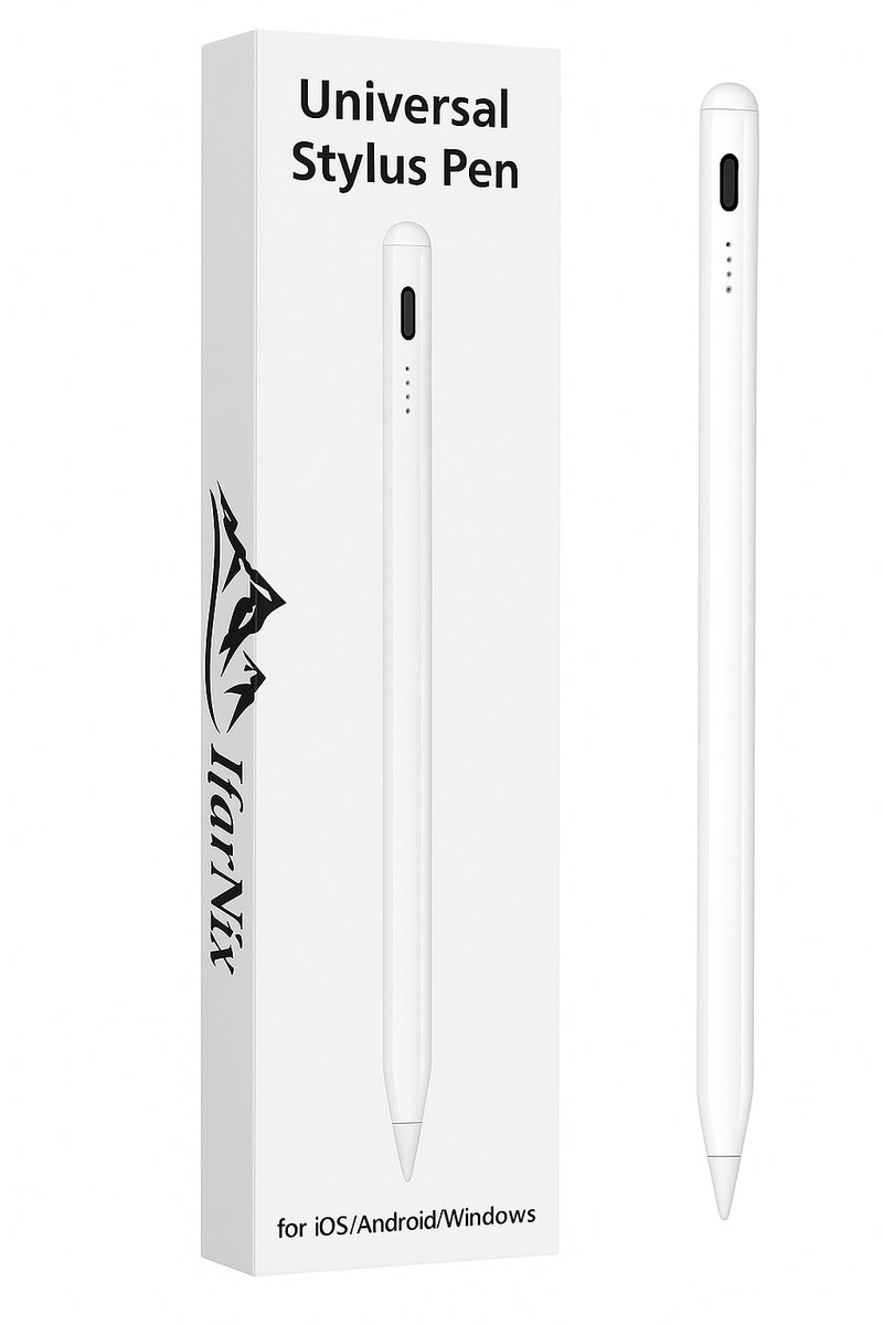 IfarNix Stylus Pen voor iPad & Android – Universele Active Stylus – USB-C Oplaadbaar – Voor Tablet & Smartphone