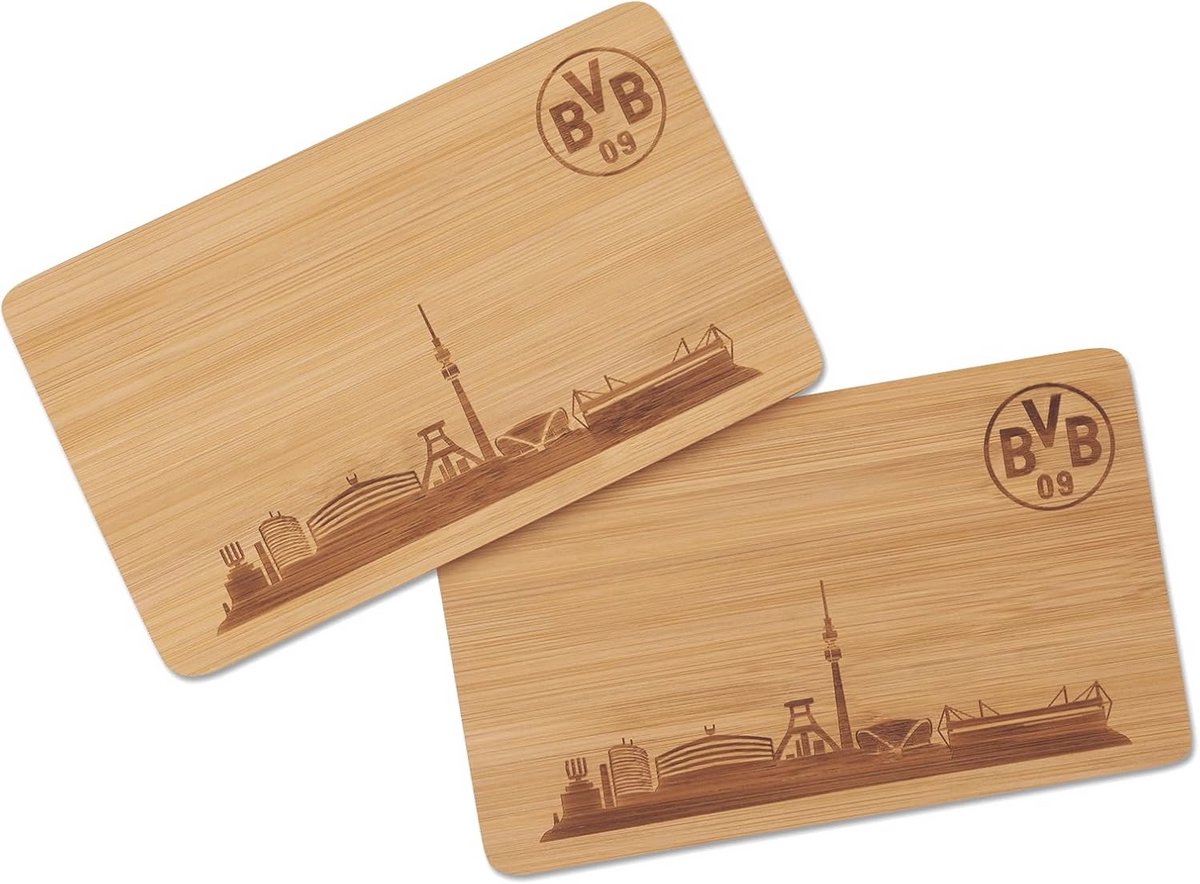Ontbijtplankje set van 2 - FSC-hout met skyline van Dortmund