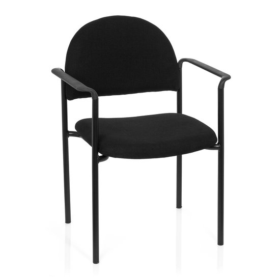 hjh office XT 700 - Chaise de bureau - Chaise visiteur / Chaise de conférence - Noir
