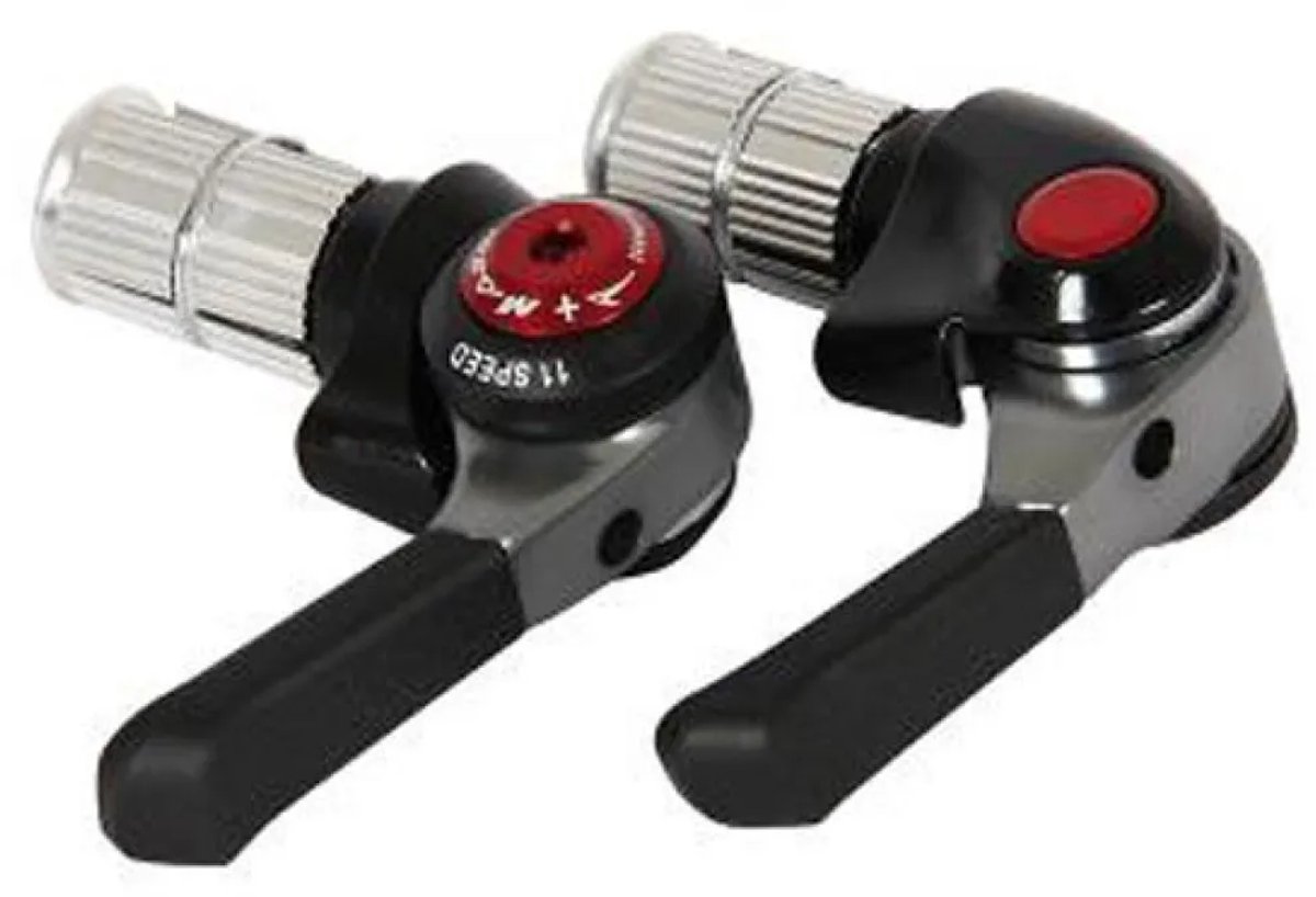 Massi Bar-end 11s Versnellingshendel Set Zwart,Zilver