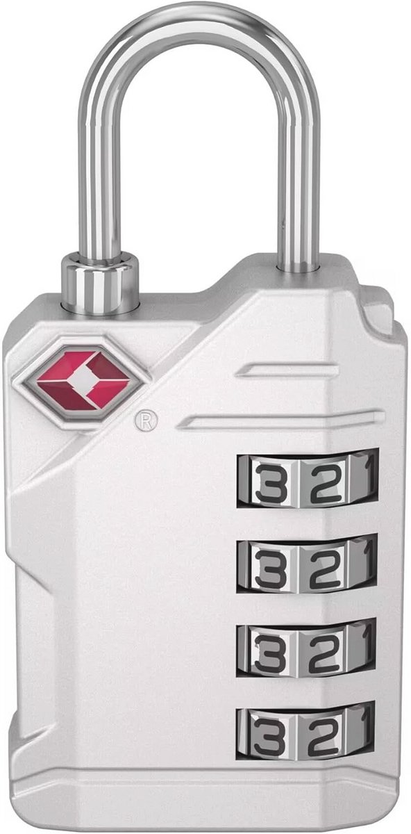 Goedkeurd Reisluggage Slot - Duurzaam, Combinatie Padlock en Stalen Kabel - Voor Koffers en Tassen