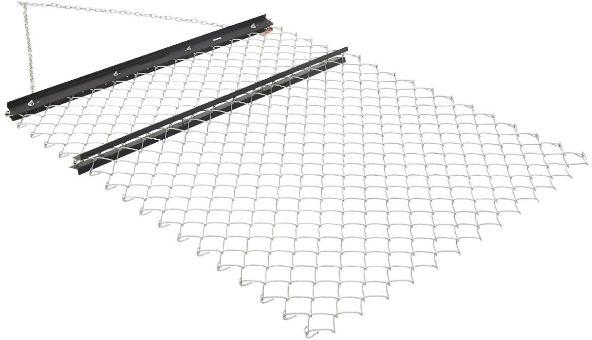 Kettingeg / Sleep-eg - Getrokken weide-eg - Afmetingen 1520 x 1240 x 57 mm - Q235-staal - Voor UTV/tractor - Egaliseren en gazonvoorbereiding - Geschikt voor weiden en opritten