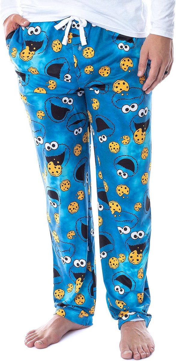 Sesamstraat Cookie Monster Pyjamabroek Loungebroek Volwassenen Tie Dye