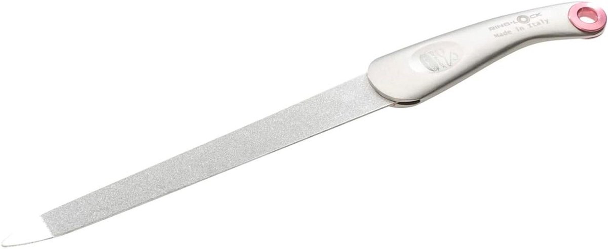 Nagelvijl saffier met ergonomisch roestvrij stalen handvat - roze