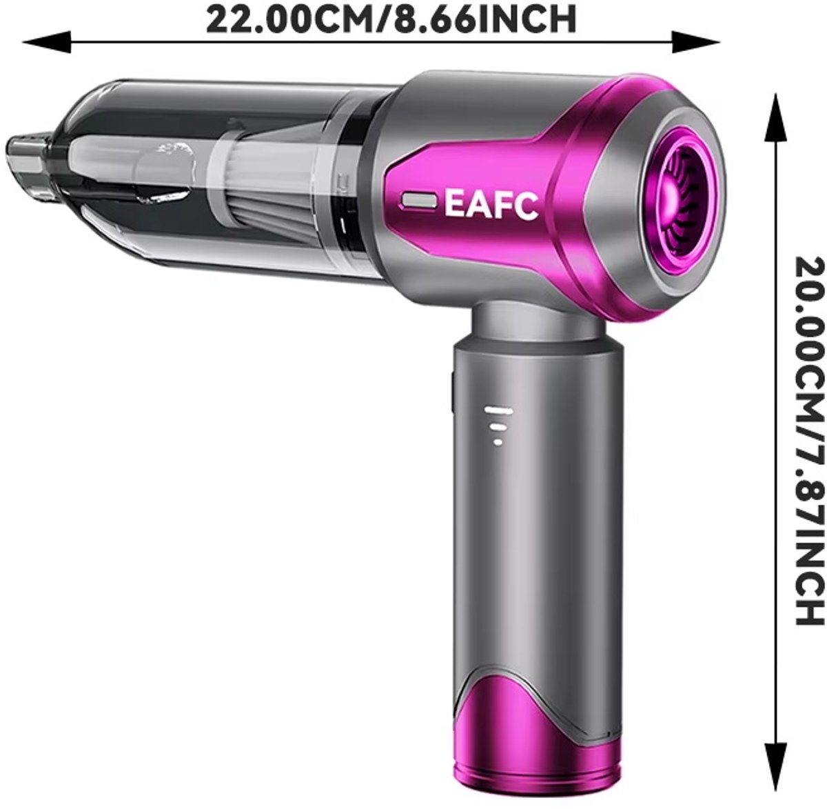 EAFC - Draadloze Mini Stofzuiger - Krachtige Handstofzuiger - afbeelding 2