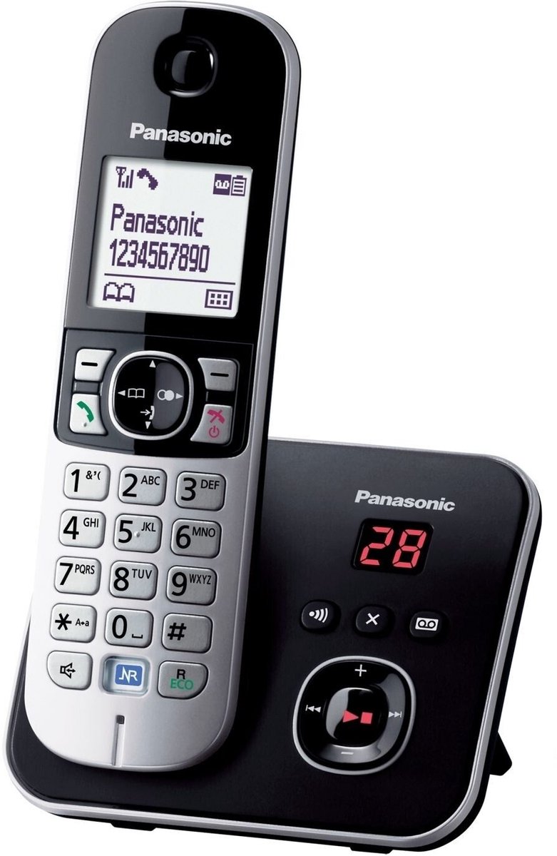 DECT draadloze telefoon - antwoordapparaat - zwart - 6821