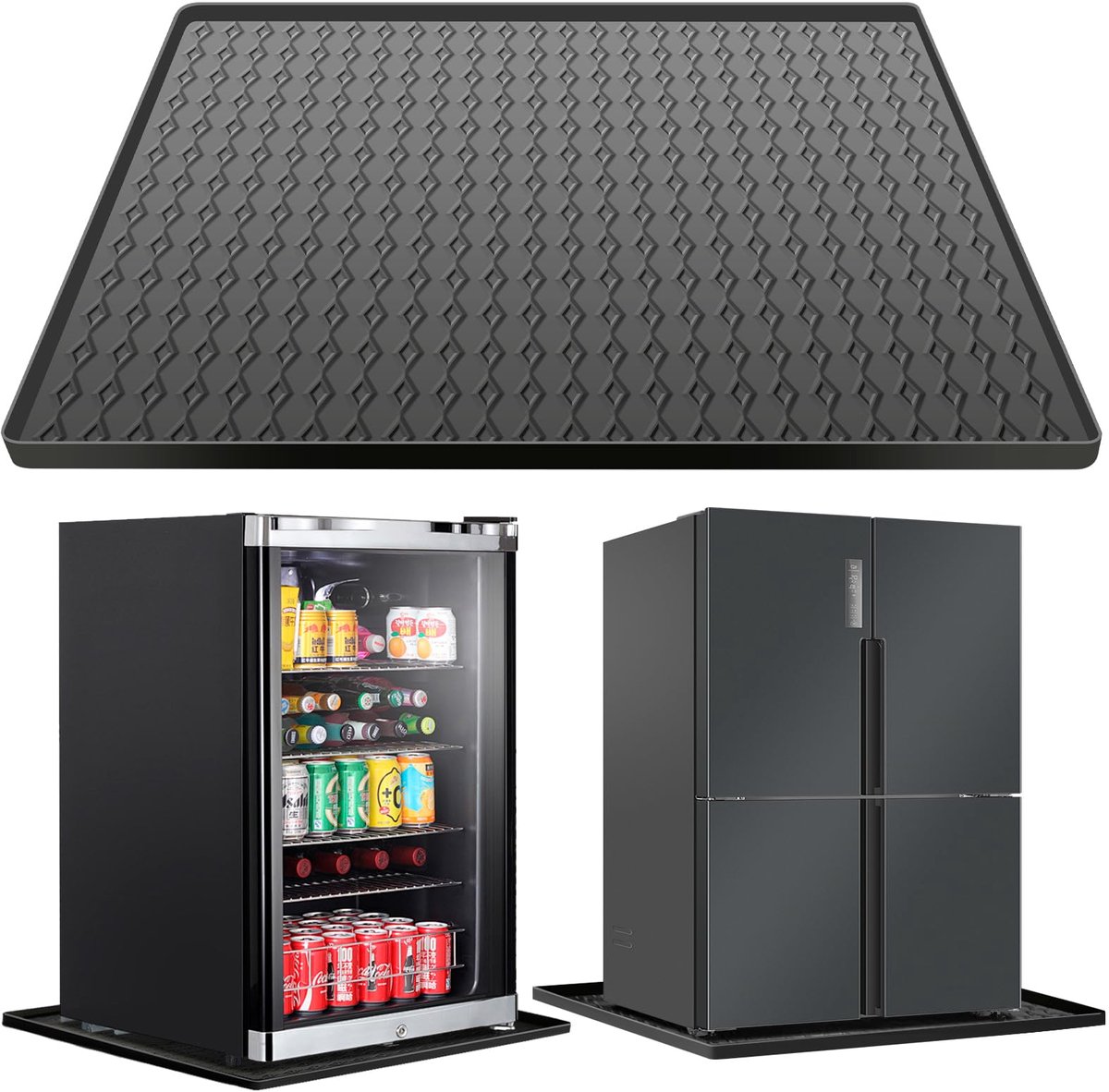 Unyqoos® Waterdichte siliconen mat voor bescherming onder koelkast en apparaten