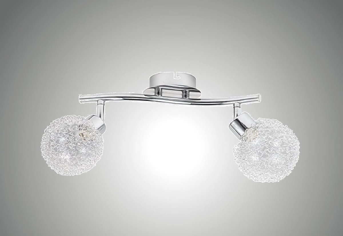 Moderne 2-vlamige LED plafondlamp met warm wit licht voor badkamer, gang en keuken