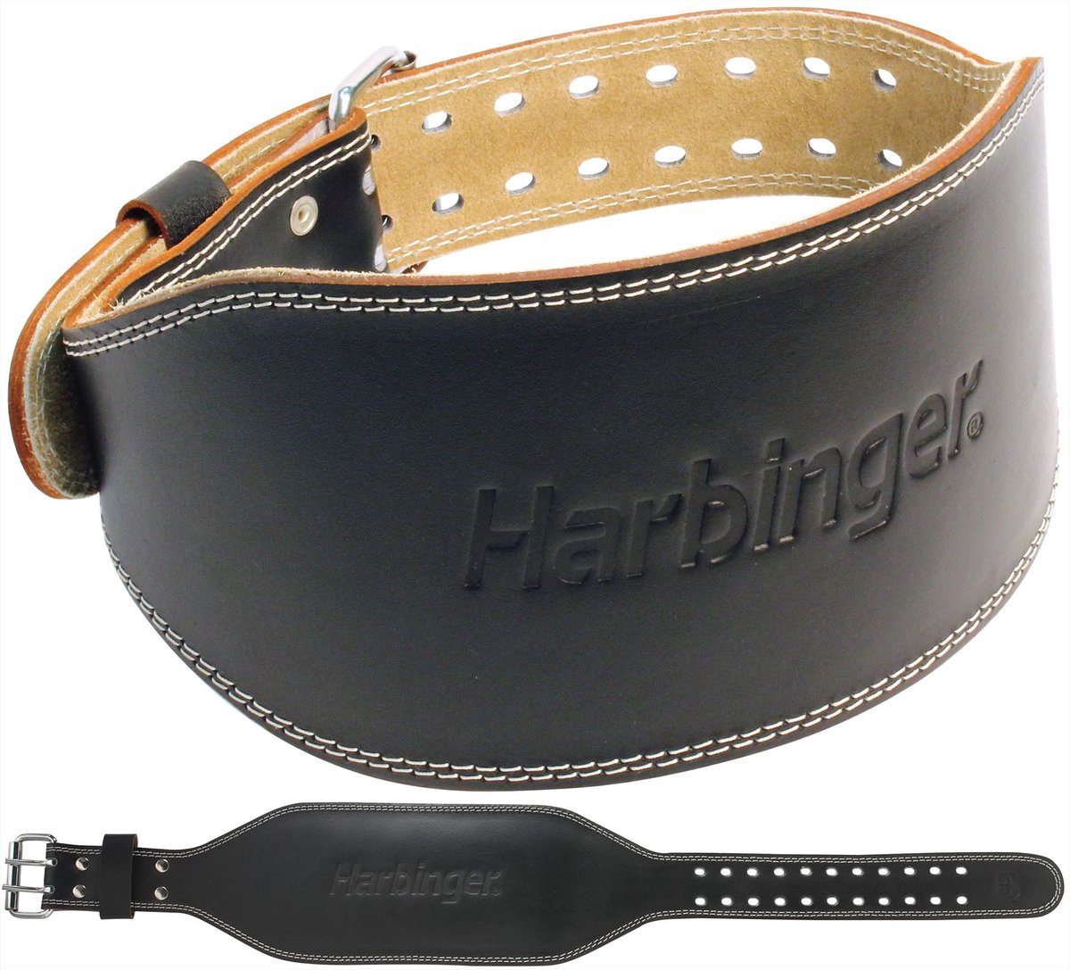 Harbinger - Pro Powerlift Riem - Gewichthefriem Van Leer - L - Zwart