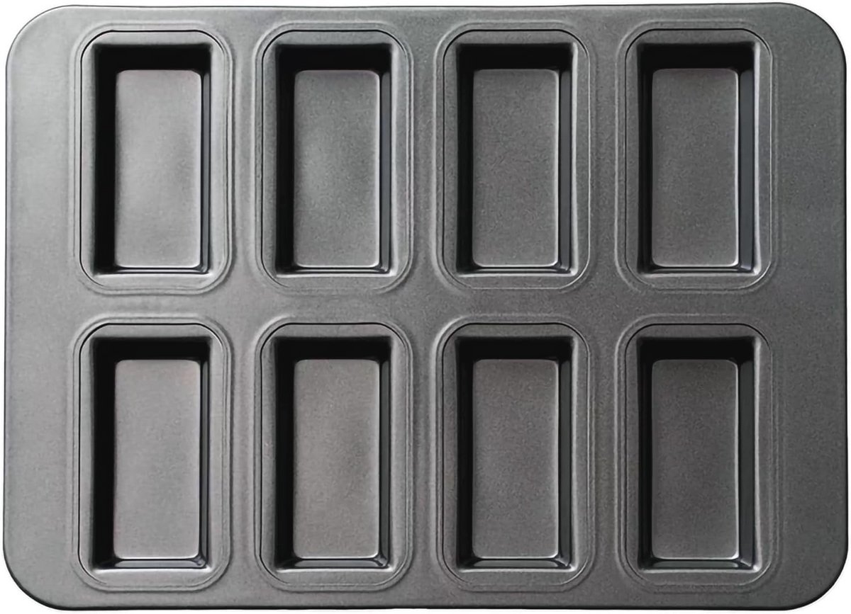 Antiaanbak Cakevorm voor Muffins en Donuts - 8 Cavity Bakvorm voor Oven