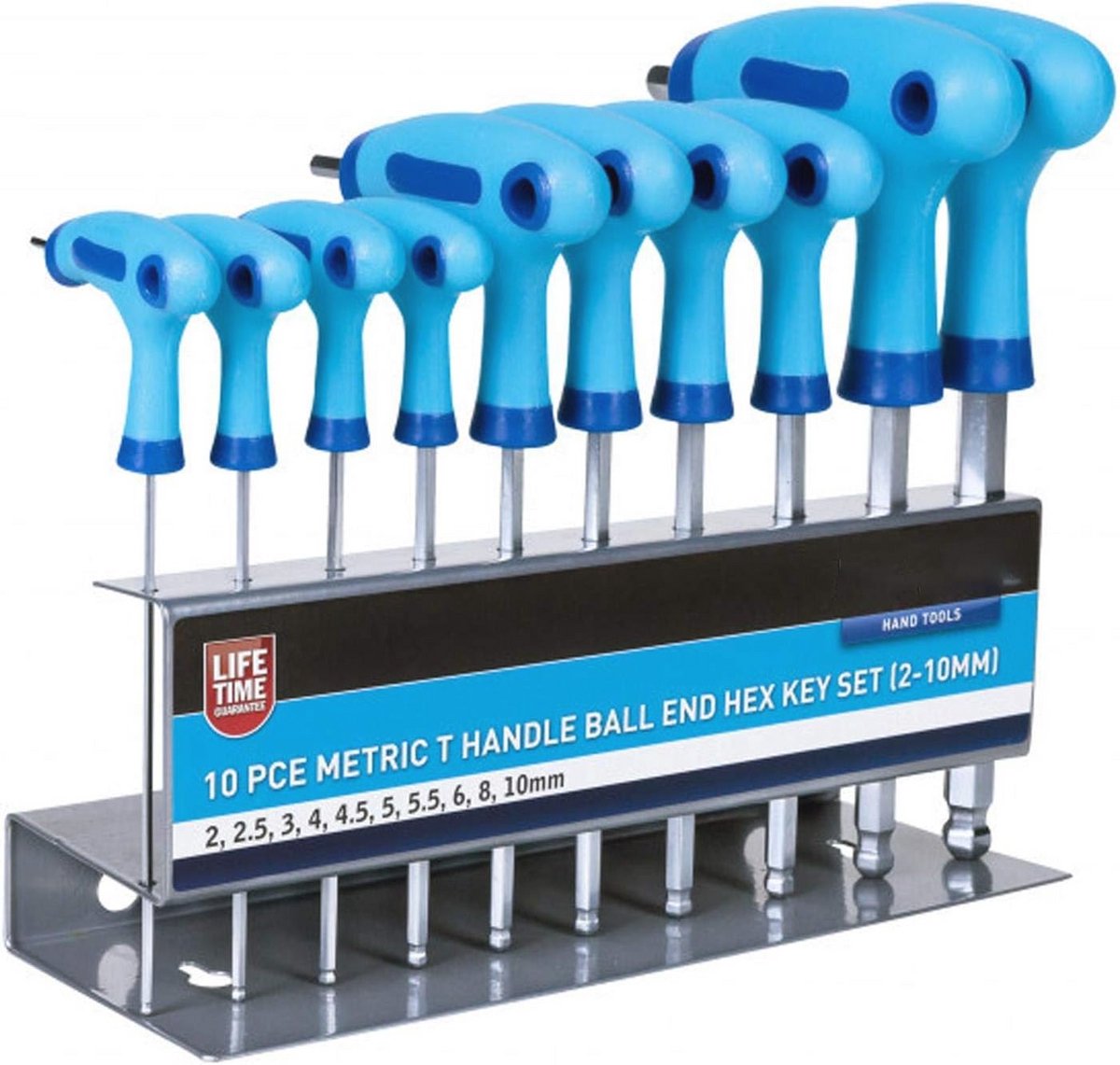 10-delige Metrische T Handvat Ball End Inbussleutelset (2-10mm)