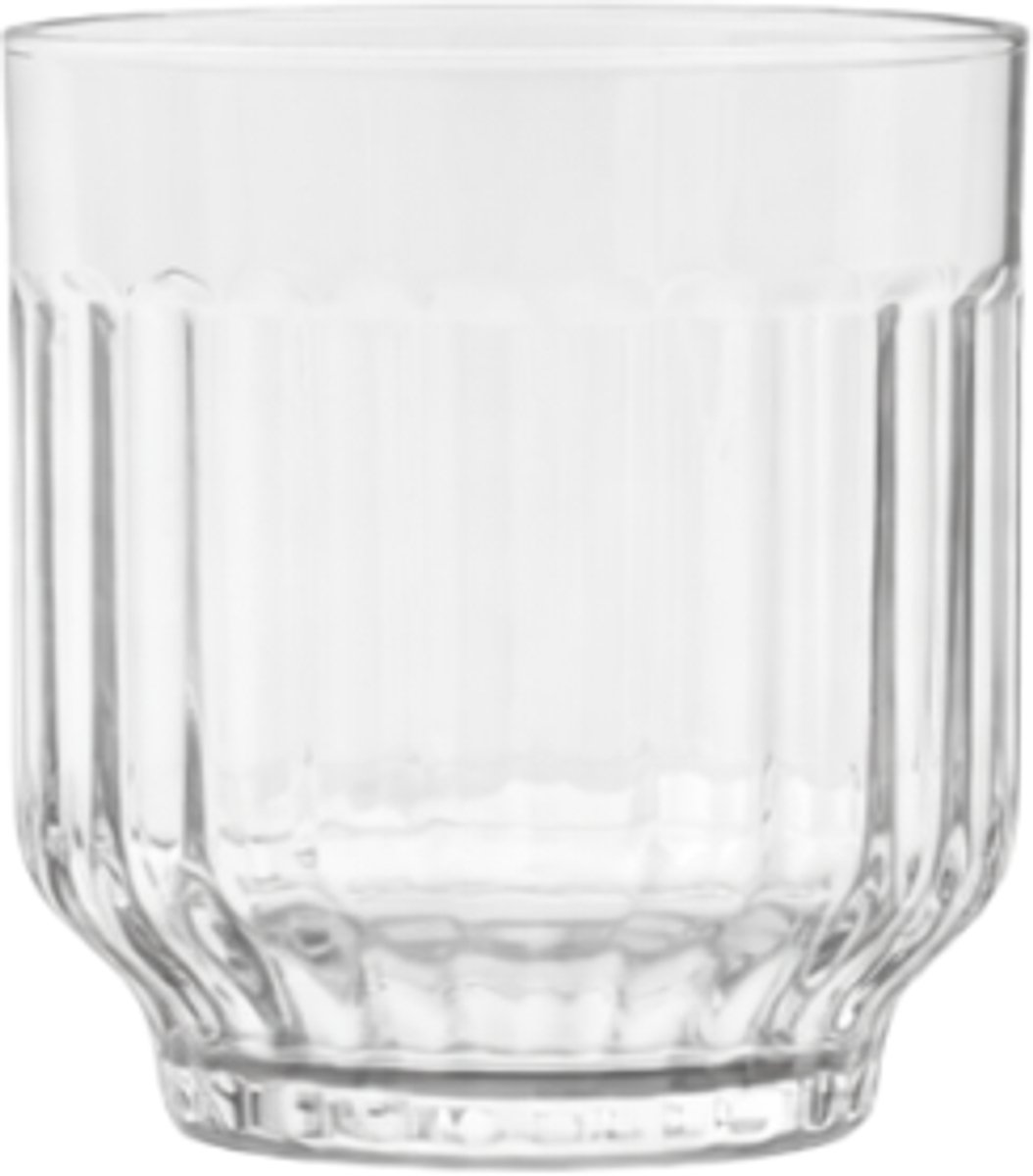 XLBoom Mila Tumbler Clear Set van 4 – Mondgeblazen glazen tumbler set (4 stuks) – Verkrijgbaar in Amber | Clear | Dark Grey | Green – Design servies voor tafel
