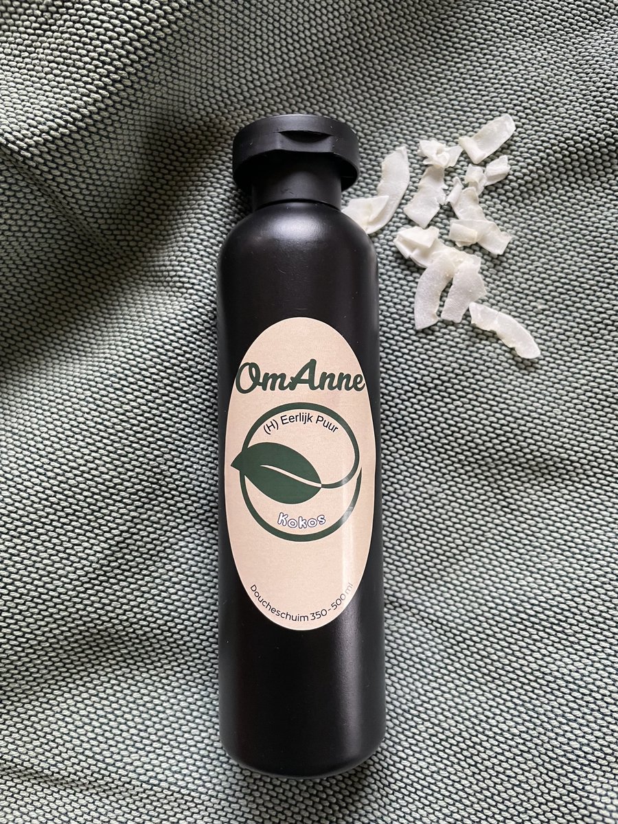 Douche en Bad Schuim Kokos 500 ml. Puur Natuur! van OmAnne Prijs Inclusief Verzending!!