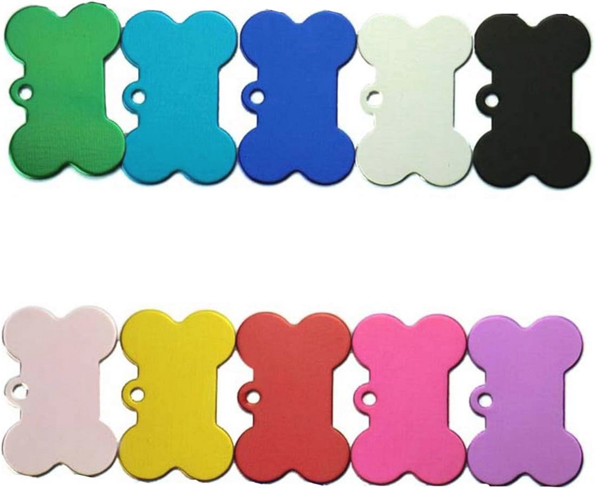 Botvormige huisdier ID-tags voor honden en katten - 10 stuks