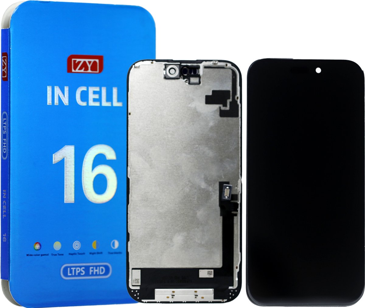 ZY Incell COF LCD scherm voor iPhone 16 – helder en scherp display