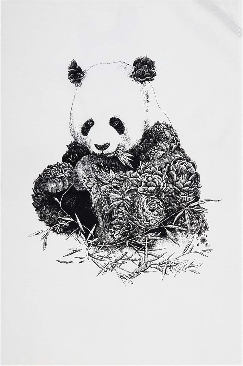 Theedoek met Giant Panda - 100% Katoen Keuken Handdoek - 50 x 70 cm