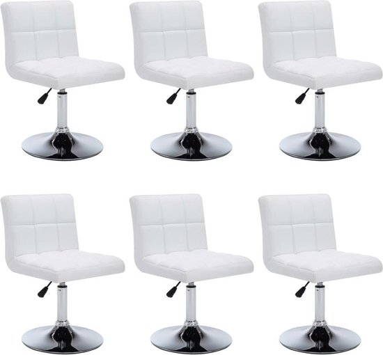 Negen in het midden van niets Tegenover Eetkamerstoelen Wit set van 6 STUKS Kunstleer / Eetkamer stoelen / Extra  stoelen voor... | bol.com