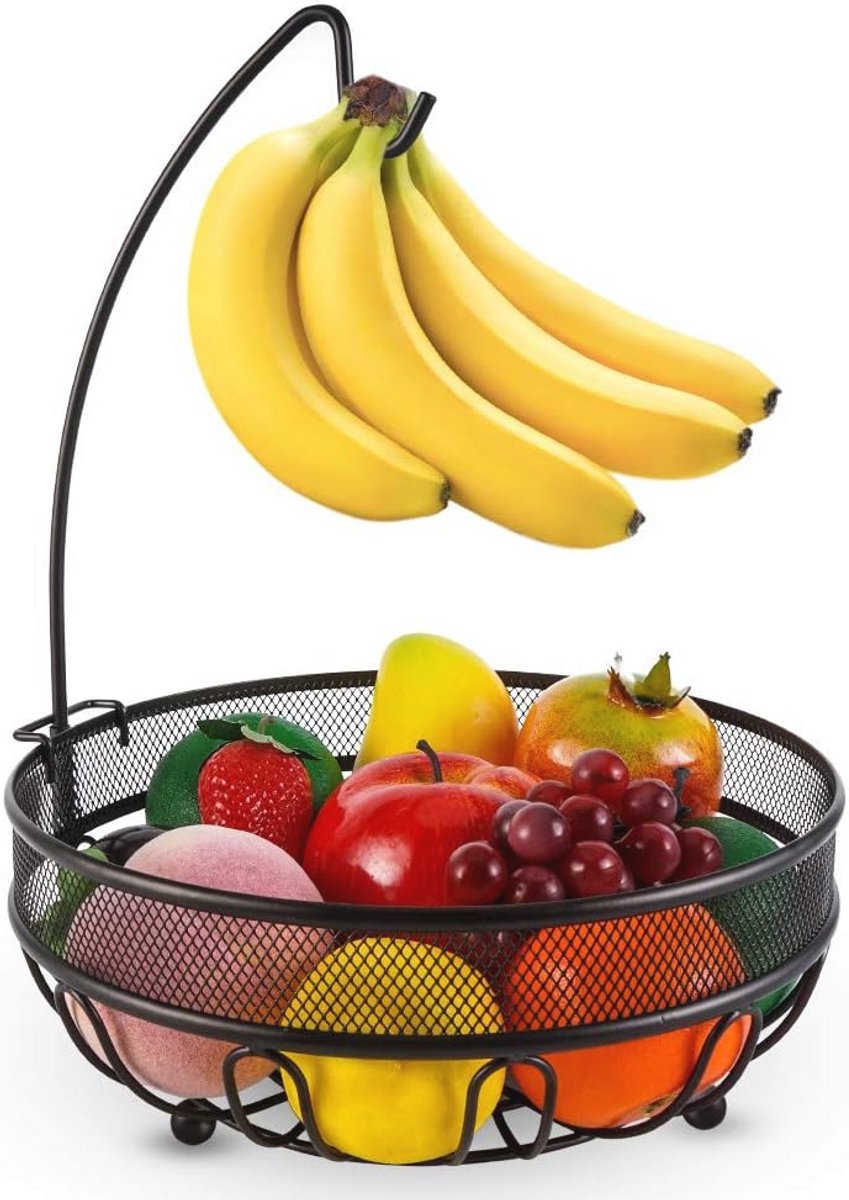 Moderne Fruitmand met Bananenhouder - Multifunctioneel Design voor Groenten en Snacks
