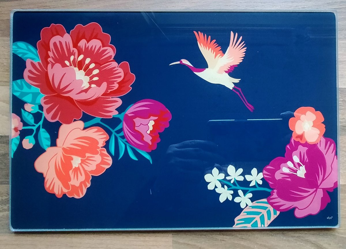 Snijplank met Kyoto opdruk - Glazen snijplank 20 x 30 cm