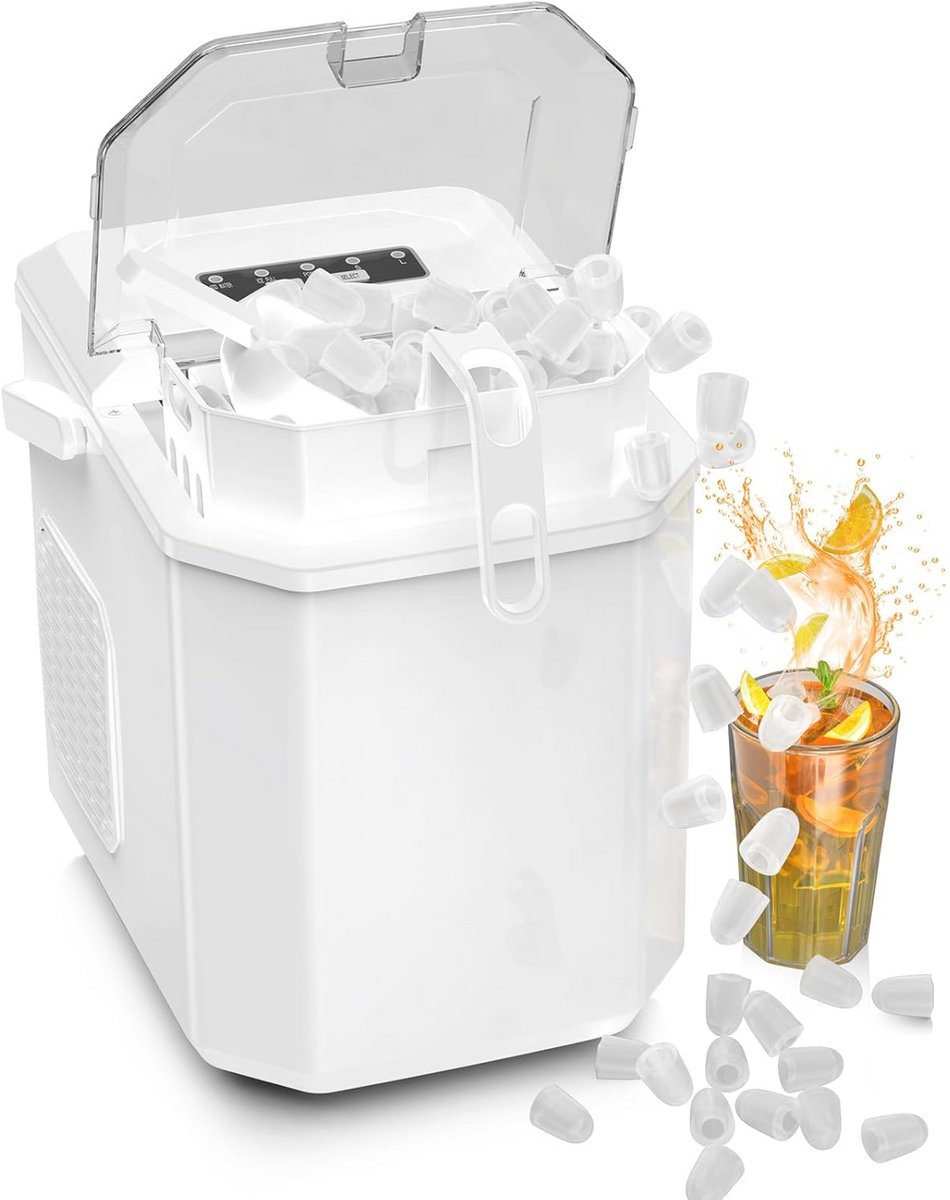 Mini Draagbare IJsblokjesmachine - Compact en Snel, Zelfreinigend en Ideaal voor Thuisgebruik