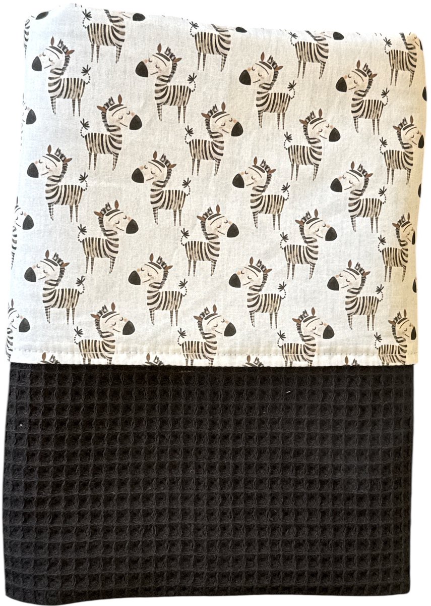 baby deken kinderwagen deken wieg deken zwart zebra's 60 x 90 cm