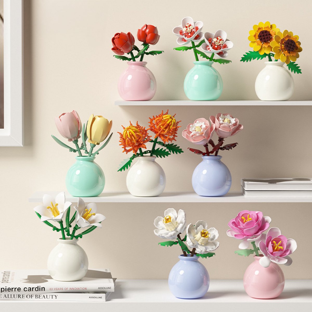 Namajunas - Mini Kunstbloemen Boeket - Bloemenboeket in Vaas - Bouwpakketten volwassenen - Botanical Flowers Collection - Botanical Bloemen - Bouwsets - Niet geschikt voor LEGO - Eeuwige roos - Decoratie voor Huis, Cadeau, Pasen, Moederdag — cadeau in Spellen & Speelgoed - foto 8