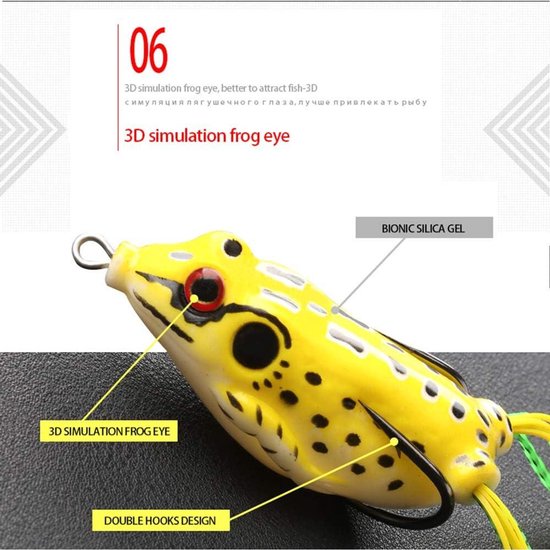 Allecta - Topwater Kikker Kunstmatig Vissen Lokmiddel Kit met Tackle Box voor Bass Snoekforel Musky - Multicolor Lure Set met Zacht Vissen Lokmiddel en Kunstaas. van Allecta — afbeelding 4