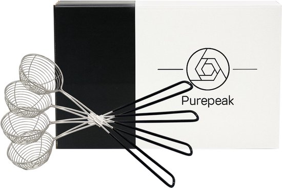 Purepeak Fondue Netjes - Chinese Fondue - RVS - Ø6.5 cm - 4 Stuks - Zwart van Purepeak — afbeelding 5