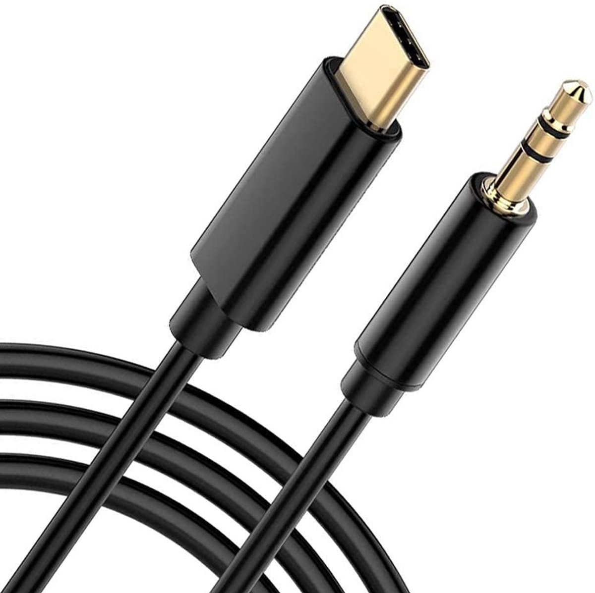 USB type-C naar stereo 3.5 mm AUX-kabel, 1.5 m, zwart