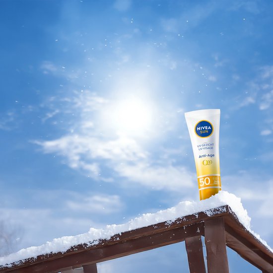 NIVEA SUN UV Anti-Age Q10 Zonnebrand Gezicht - SPF 50 - Zonnebrandcreme - Anti Rimpel Zonnecrème - 50 ml