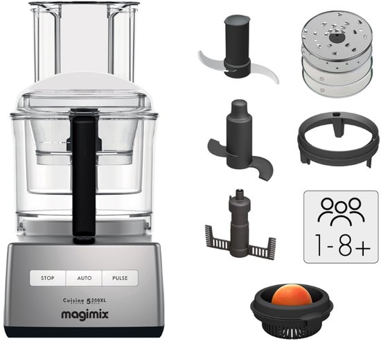 Magimix CS 5200 XL Premium Foodprocessor - Keukenmachine met Sapcentrifuge - Mat Chroom van Magimix — afbeelding 3