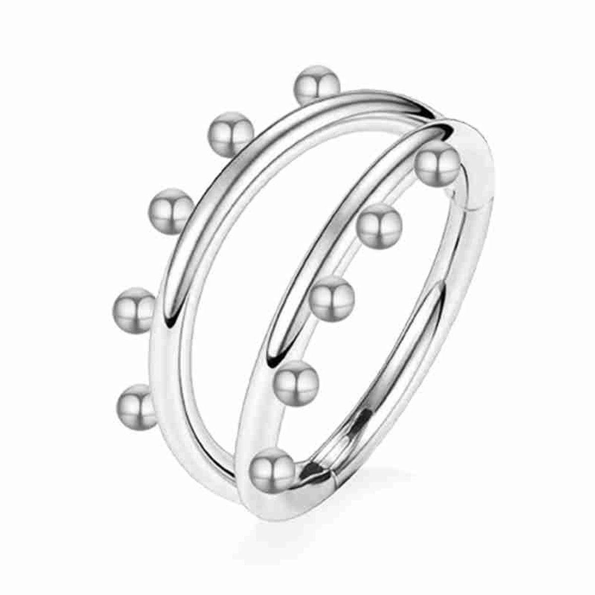 WeLoveSilver - Helix piercing - chirurgisch staal - bolletjes - 6x6x3