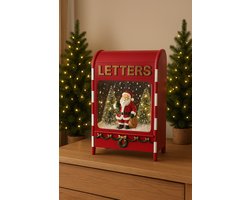 Decoratieve Kerstbrievenbus - Sneeuw & Muziek Effect - LED Verlichting - Santa Claus