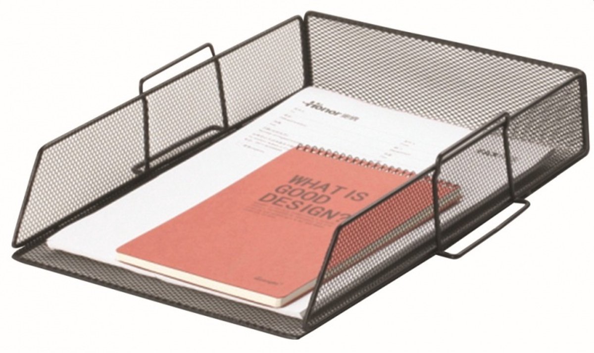 Q-Connect - Documentenlade - Metaal - Zwart - Stapelbaar - Duurzaam - Bureau-organizer