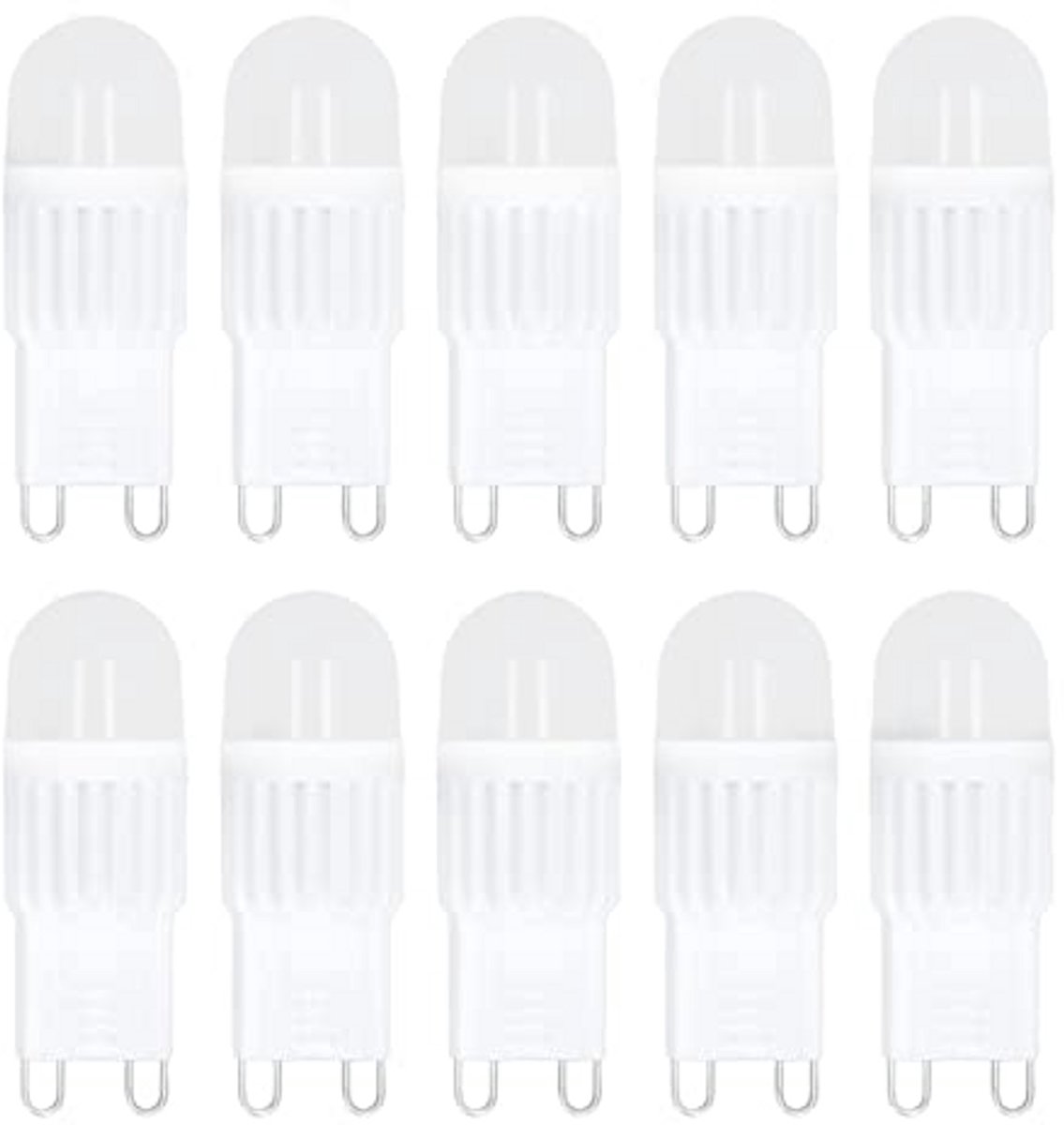 Dimbare 2W G9 LED Lamp 10 Stuks - Warm Wit Licht, 500lm, Perfect voor Chandelier en Wandlampen