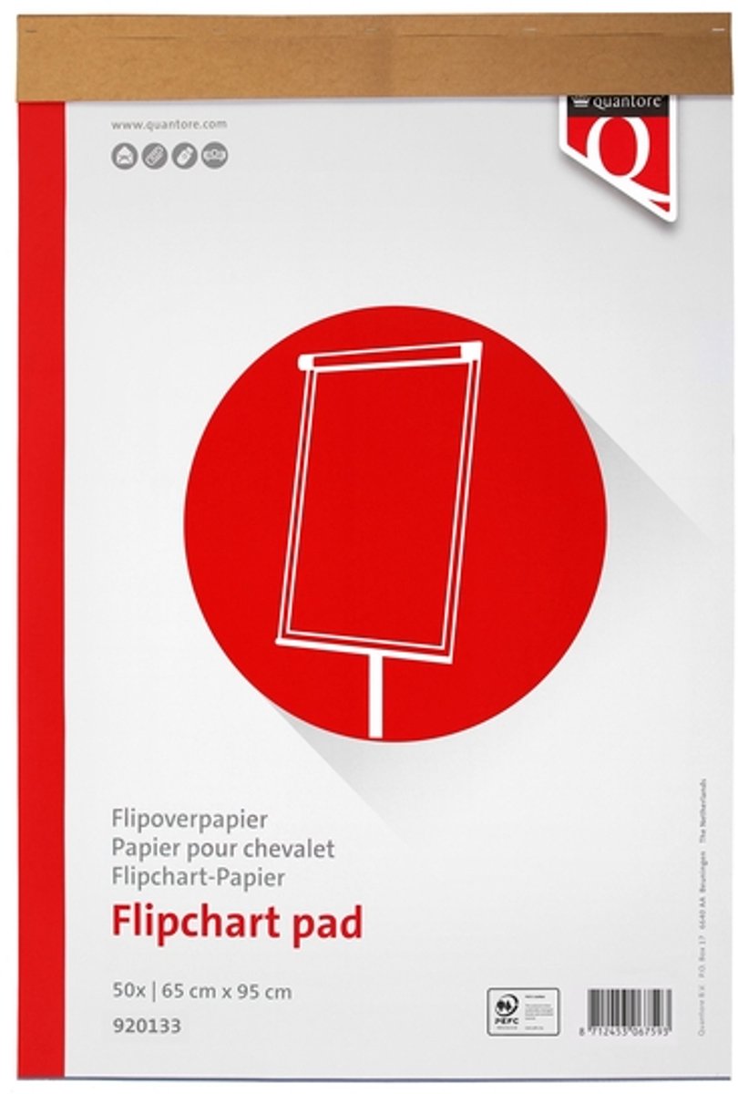 Quantore flipoverpapier - 65 x 100 cm - 50 vellen thumbnail 2