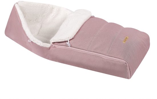 SOOSIE Winter Kinderwagen Voetenzak + Handmof - Roze Melange & Teddy Crème - Universeel - Waterproof - 110 cm van Merkloos — afbeelding 2