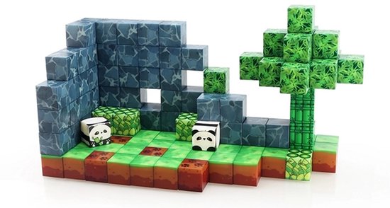 Magnetische bouwstenen Panda 128 stuks