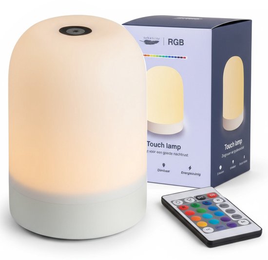 Product: Oplaadbaar Nachtlampje voor Kinderen - 15 kleuren - Met Afstandsbediening - Volwassenen en Baby - Dimbaar en Draadloos - USB - Soft & Silky - Bedlampje - Kinderlamp - Nachtlamp kind, van het merk