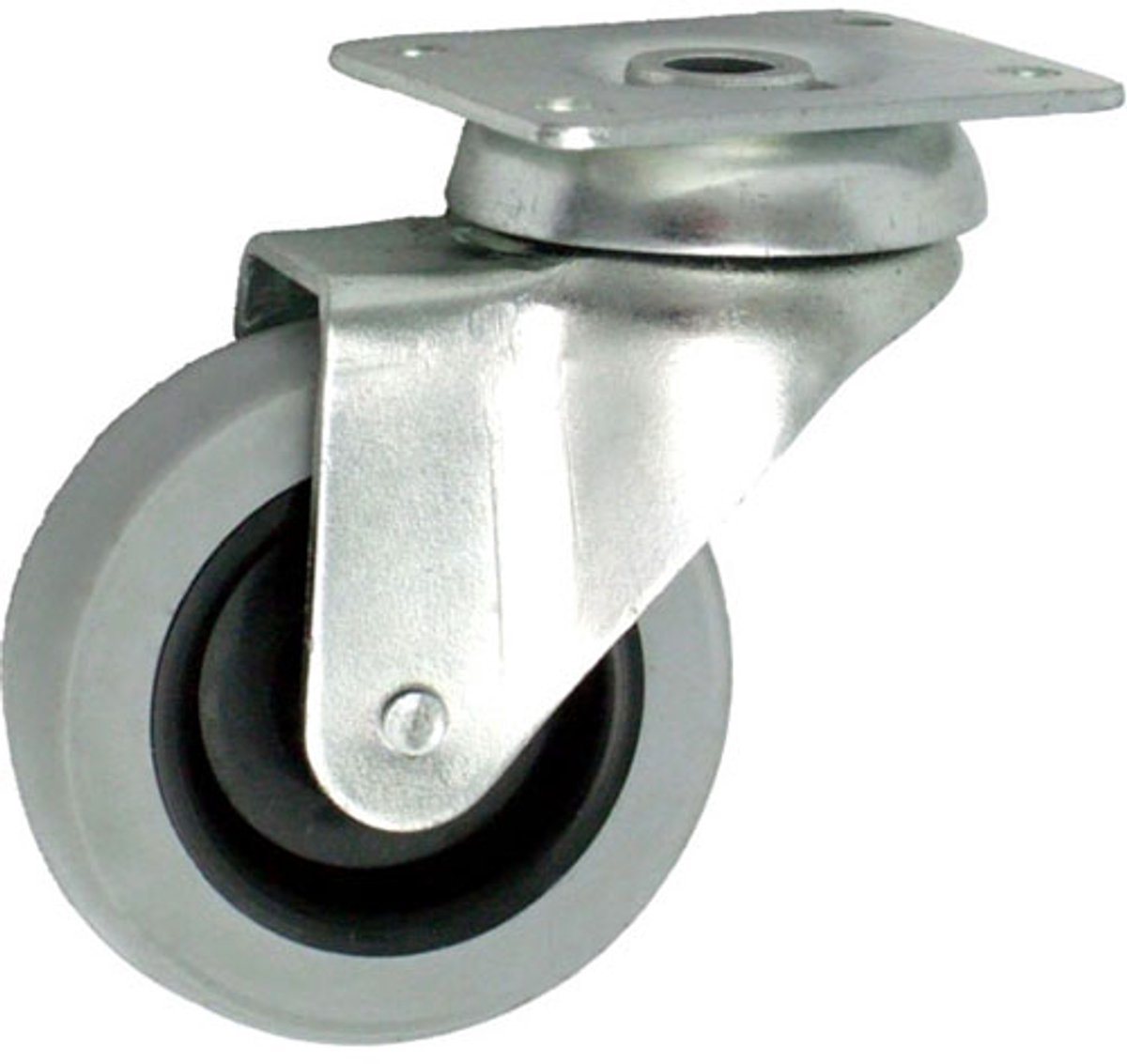 Möbelwiel 72 mm, Kunststof-Rubber, Draaibaar, voor Tafel/Kast