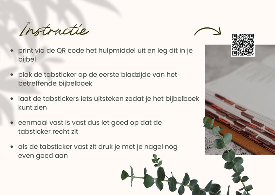 Bijbel tabstickers Nederlands in aardetinten 'Zachtroze'