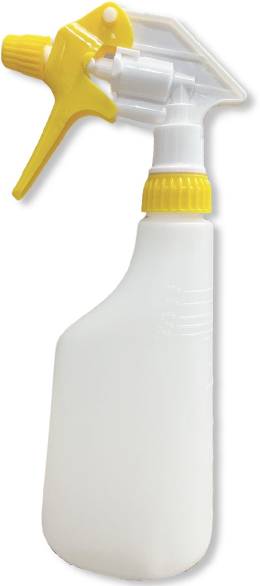 MAUS sprayflacon leeg - 5 stuks spray bottle geel - kunststof sprayer 600 ml - Plantenspuit met trigger