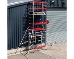 Trade Master Pro® Rolsteiger – 5,7 m – Heavy Duty Aluminium – Hoogte Verstelbare Poten – 230 kg Draagvermogen – EN1004-gecertificeerd