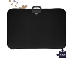 BREND BR-2246 Puzzelmap tot 1000 Stukjes - Met Handvat en Ritssluiting - Antislip - Ideaal voor Thuis, Reizen en Vakantie - Zwart