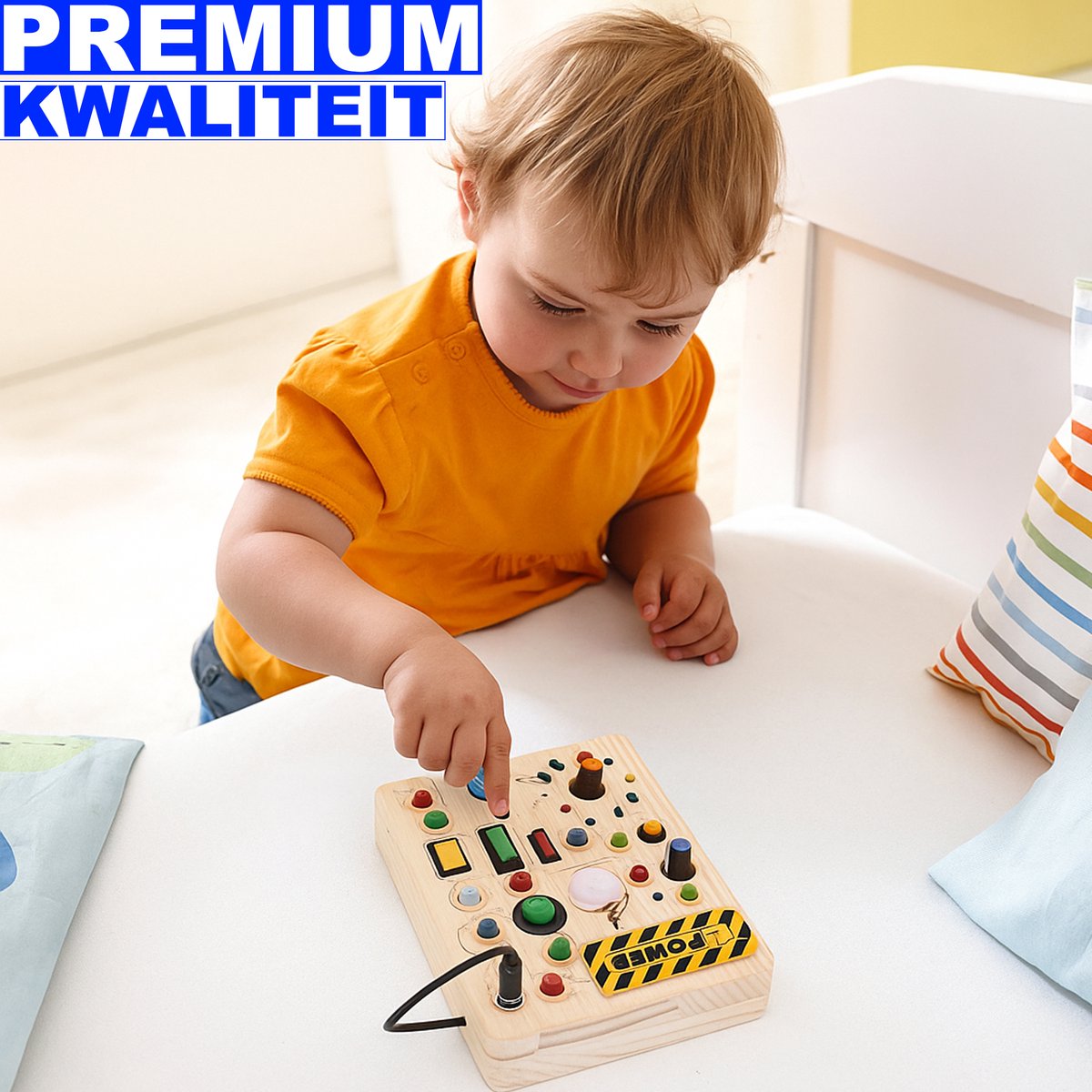 Vionel Montessori Speelbord - Montessori Busy Board - Activity Board - Montessori Houten Speelgoed - Sensorisch Educatief Speelgoed voor Baby's en Peuters - Activiteitenbord — afbeelding 3
