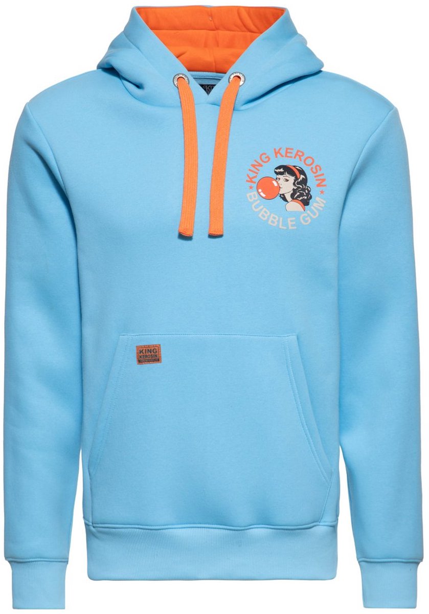 Hoodie | XXXL | Light Blue | King Kerosin | Kauwgom | Bubble gum | Licht Blauw | Lichtblauw | Maat 3XL | Heren | Herenmode | Meer voor Mannen | Man | Humor | Humoristisch | Kleding | Mode | Trui | Wintertrui | Mannenmode | Mannenkleren | Big Man
