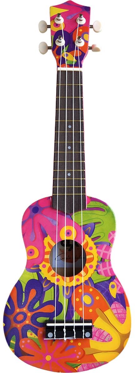 CLX Calista 21 Flower 2 Ukulele – Soprano – Flowers Design