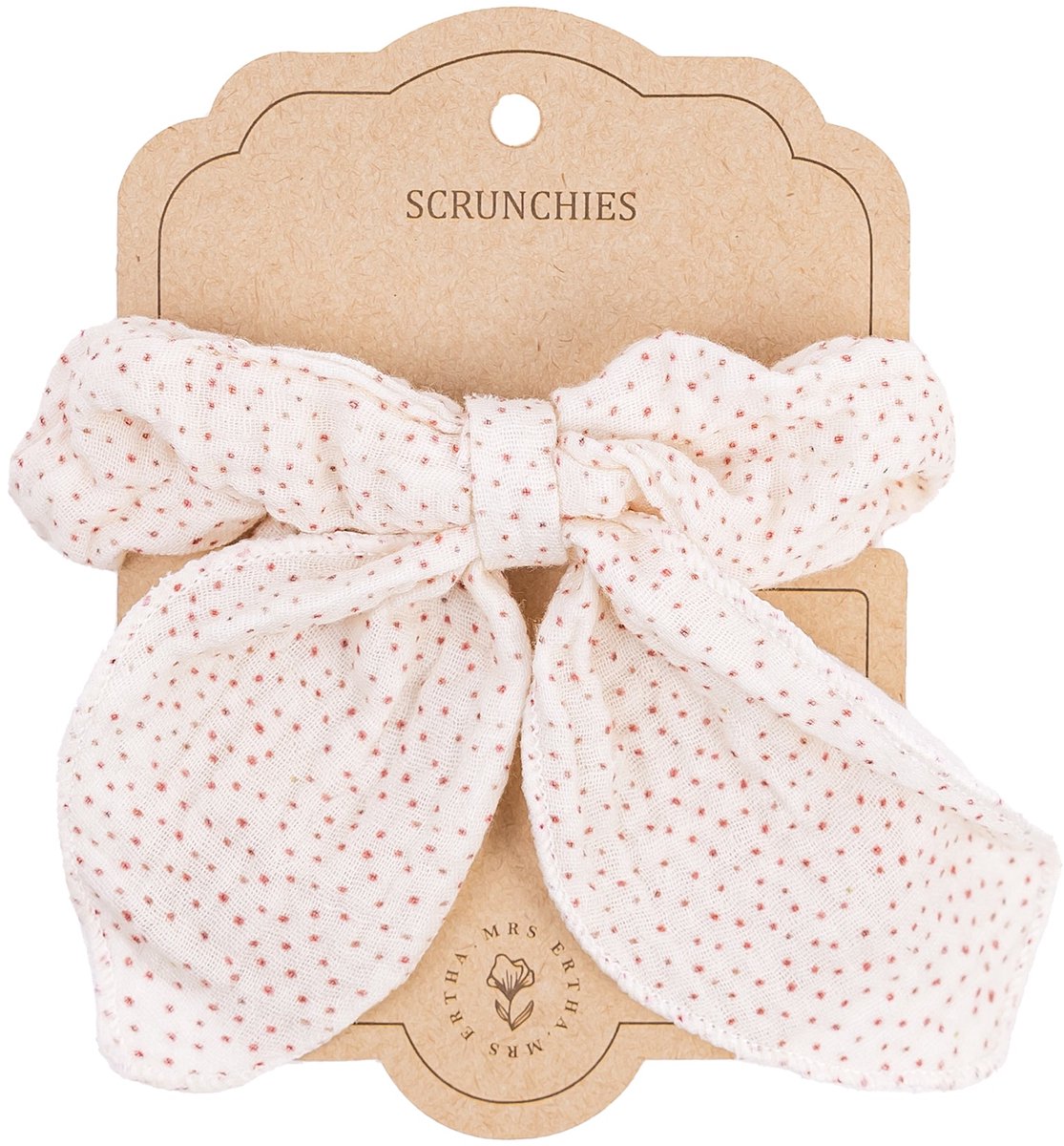 Mrs Ertha Scrunchies met strik - Unique Dots