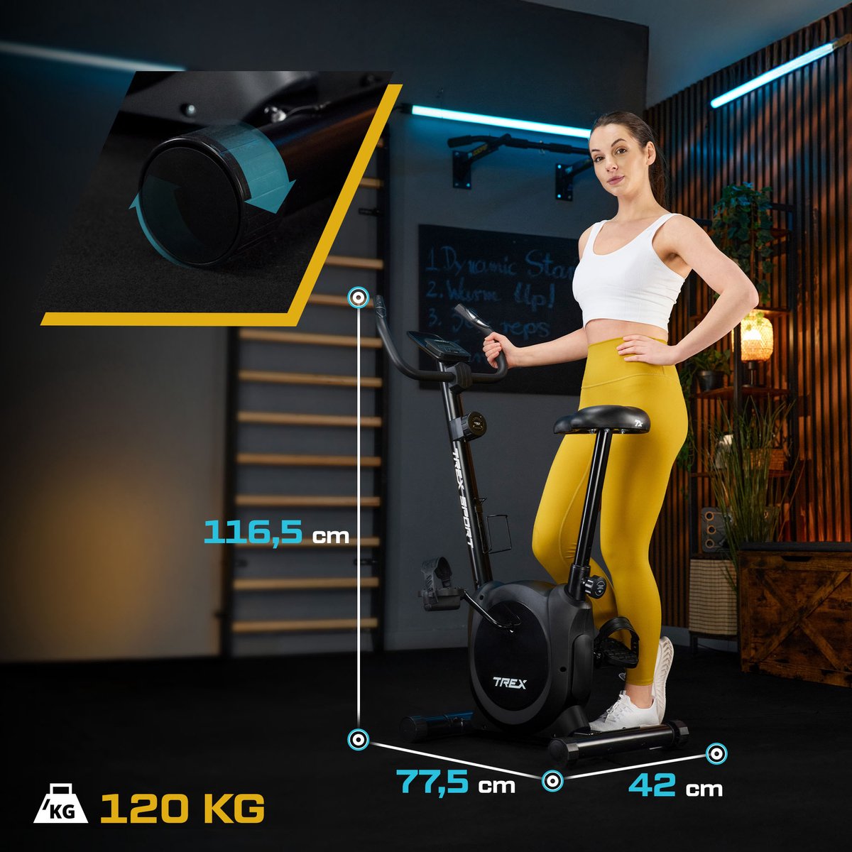 Trex TX-350MB Hometrainer Magnetisch Zwart - afbeelding 2