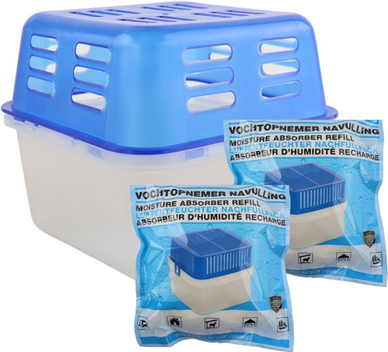 Nordix Luchtontvochtiger - Navulbaar - Vochtopnemer - Absorberend - 13 x 13 cm - Vochtvanger -Vochtvreter - Auto - Voor in huis